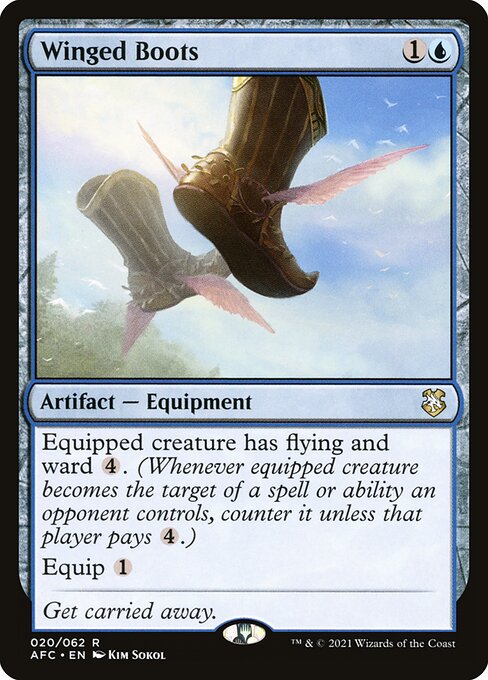 Winged Boots — Forgotten Realms Commander #20, art by Kim Sokol