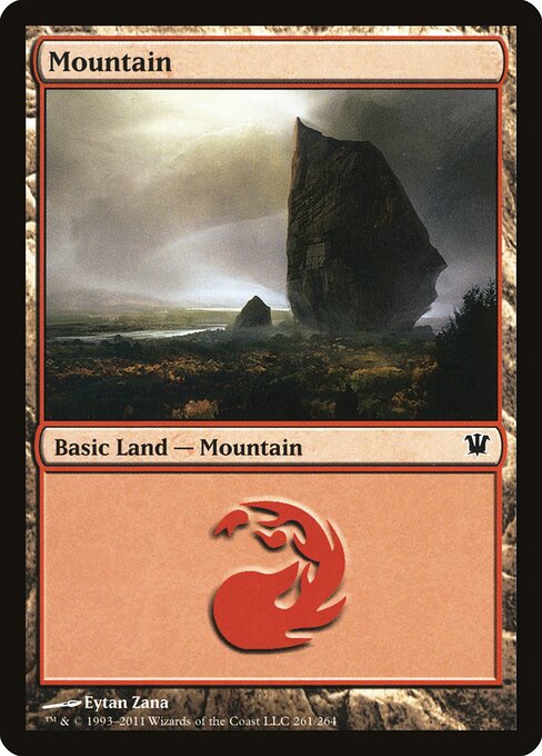 Mountain — Innistrad #261, art by Eytan Zana