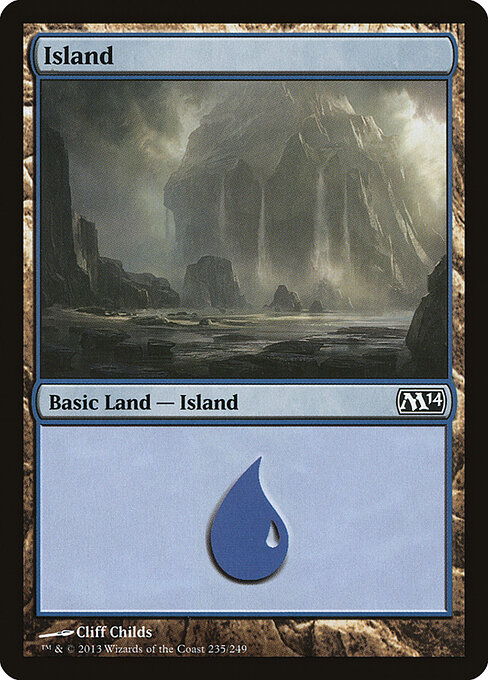 Island — Magic 2014 #235, art by Cliff Childs