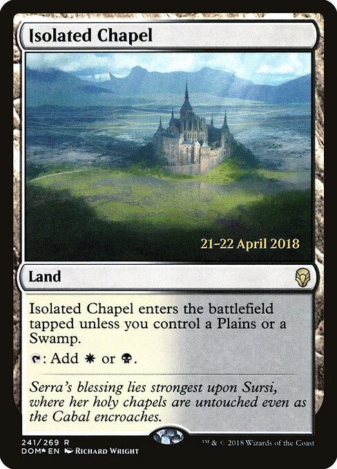 Isolated Chapel — Dominaria Promos #241s, art by Richard Wright