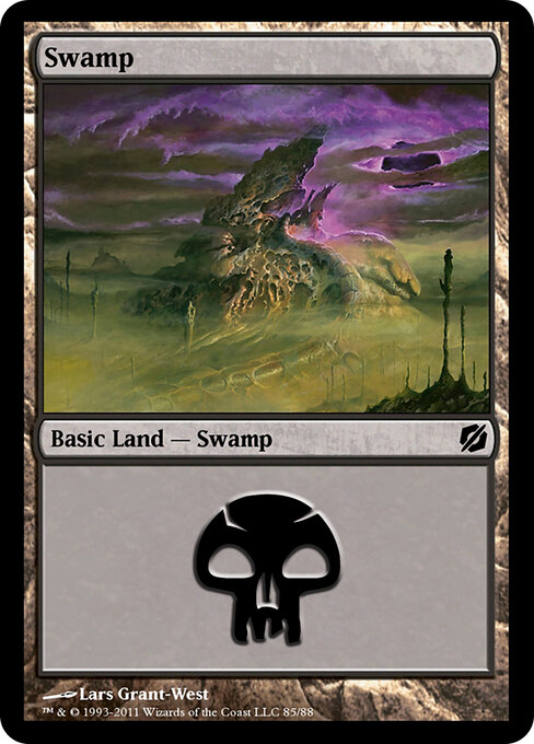 Swamp — Duel Decks: Mirrodin Pure vs. New Phyrexia #85, art by Lars Grant-West