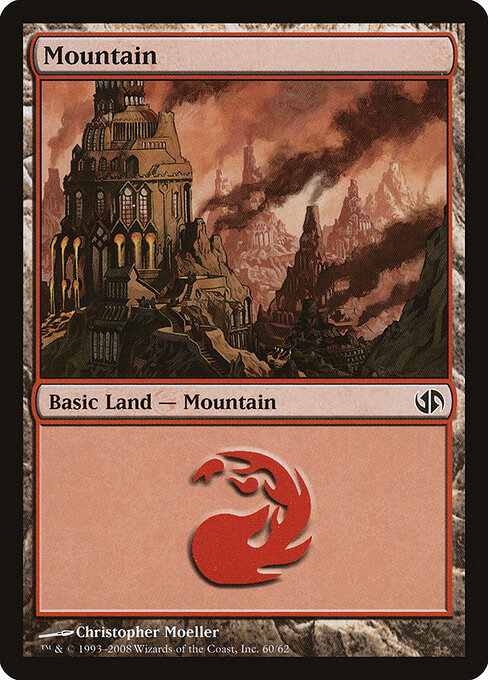 Mountain — Duel Decks: Jace vs. Chandra #60, art by Christopher Moeller