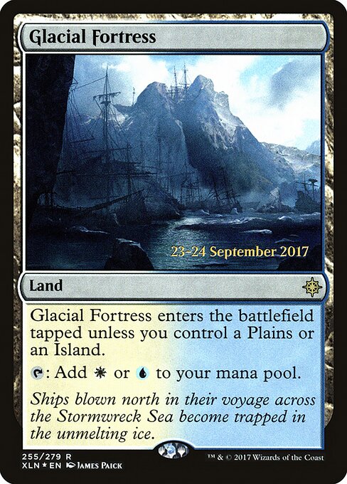Glacial Fortress — Ixalan Promos #255s, art by James Paick