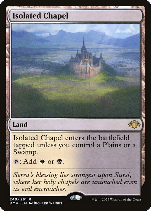 Isolated Chapel — Dominaria Remastered #249, art by Richard Wright