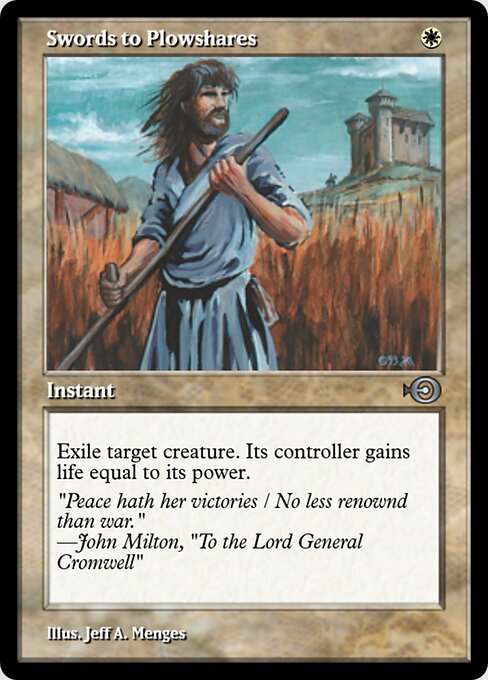 Swords to Plowshares — Magic Online Promos #31381, art by Jeff A. Menges