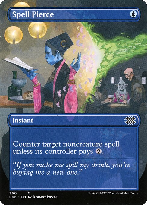 Spell Pierce — Double Masters 2022 #350, art by Dermot Power