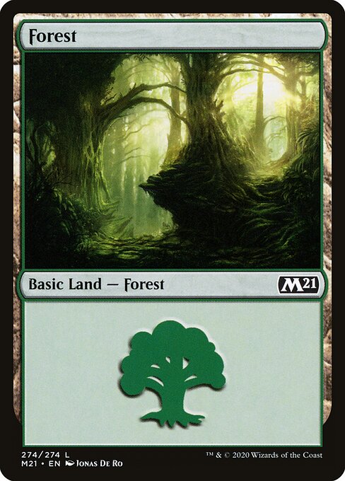 Forest — Core Set 2021 #274, art by Jonas De Ro