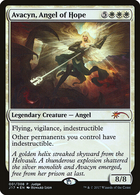 Avacyn, Angel of Hope — Judge Gift Cards 2017 #1, art by Howard Lyon