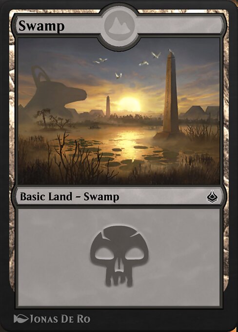 Swamp — Amonkhet Remastered #332, art by Jonas De Ro