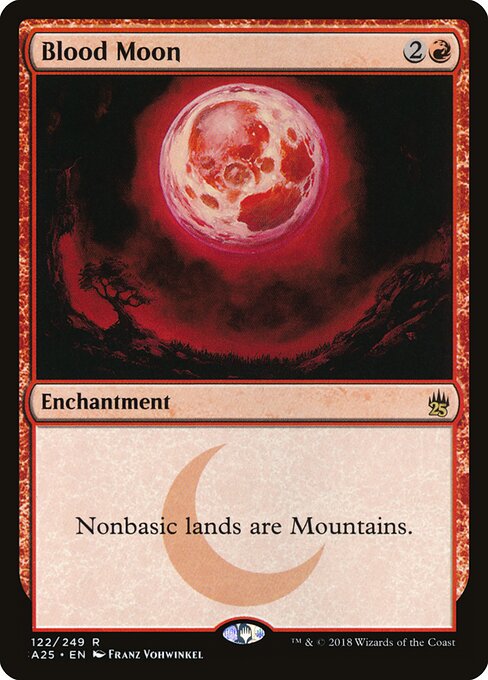 Blood Moon — Masters 25 #122, art by Franz Vohwinkel