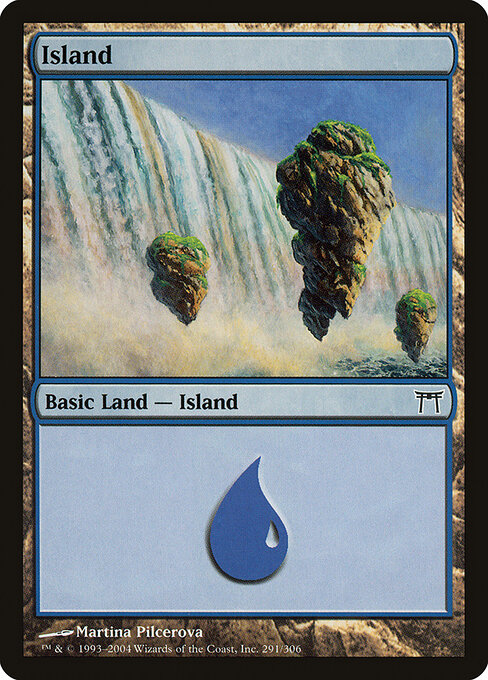 Island — Champions of Kamigawa #291, art by Martina Pilcerova