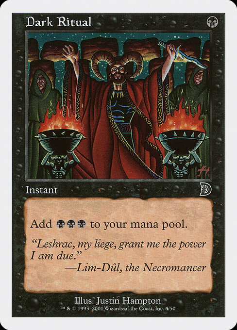 Dark Ritual — Deckmasters #4, art by Justin Hampton