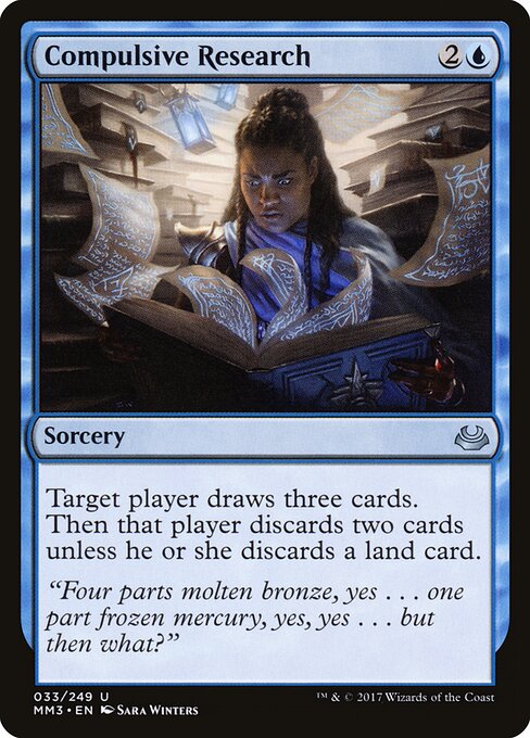 Compulsive Research — Modern Masters 2017 #33, art by Sara Winters