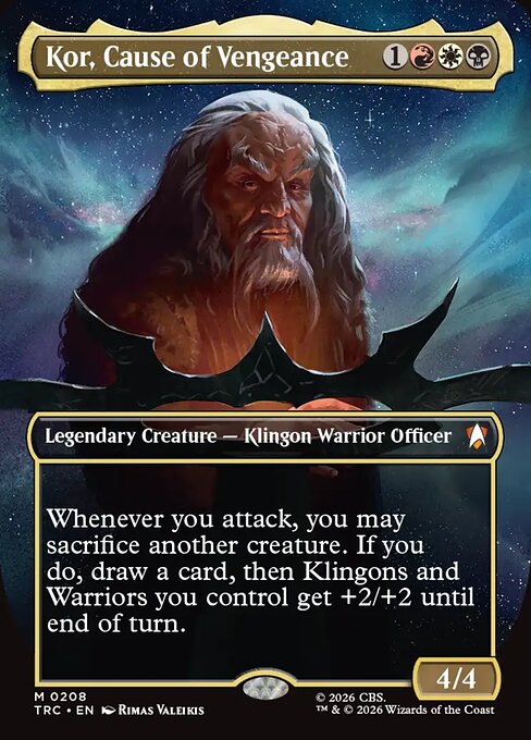 Kor, Cause of Vengeance — Star Trek Commander #208, art by Rimas Valeikis