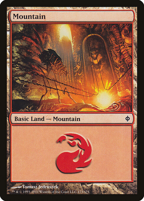 Mountain — New Phyrexia #173, art by Tomasz Jedruszek
