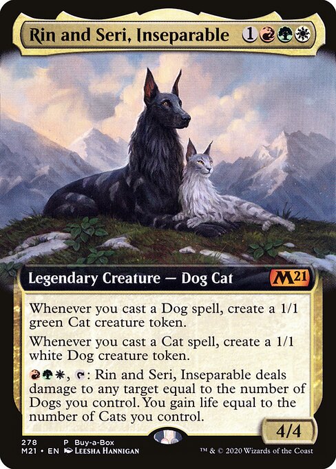 Rin and Seri, Inseparable — Core Set 2021 #278, art by Leesha Hannigan