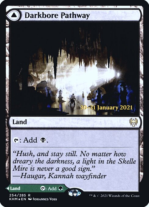 Darkbore Pathway // Slitherbore Pathway — Kaldheim Promos #254s, art by Johannes Voss