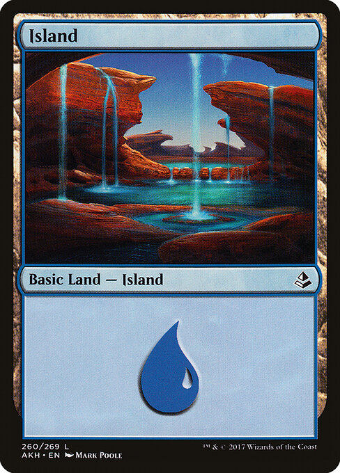 Island — Amonkhet #260, art by Mark Poole