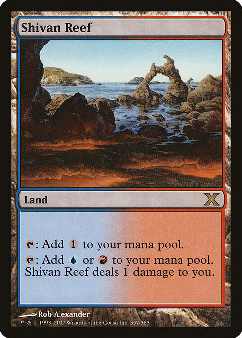 Shivan Reef — Tenth Edition #357, art by Rob Alexander