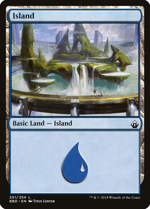 Island — Battlebond #251, art by Titus Lunter