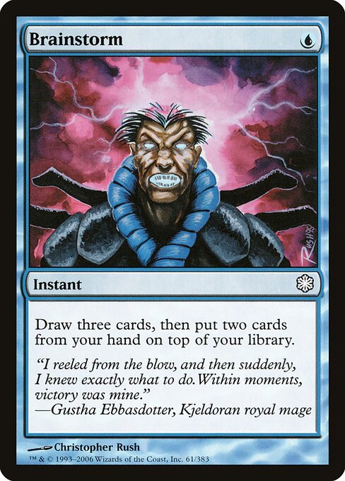 Brainstorm — Coldsnap Theme Decks #61, art by Christopher Rush
