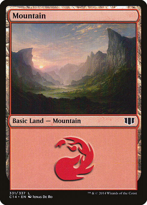 Mountain — Commander 2014 #331, art by Jonas De Ro