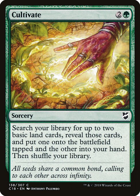 Cultivate — Commander 2018 #138, art by Anthony Palumbo