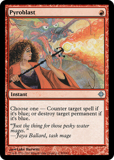 Pyroblast — Magic Online Theme Decks #B24, art by Kaja Foglio