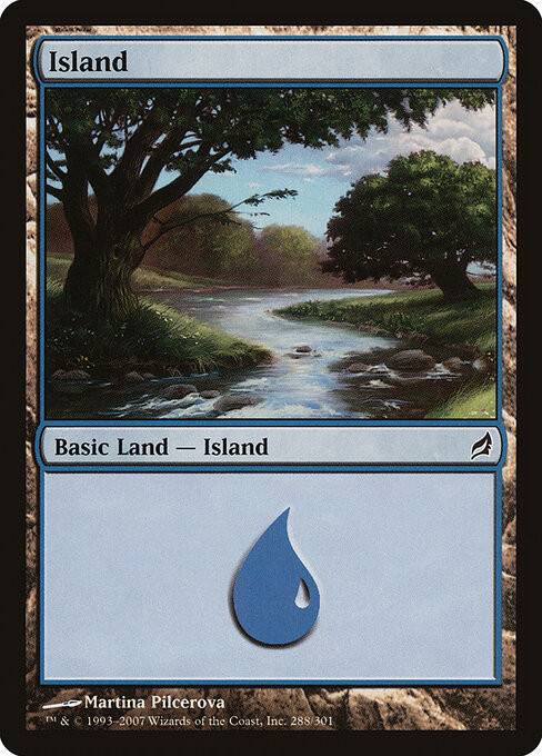 Island — Lorwyn #288, art by Martina Pilcerova