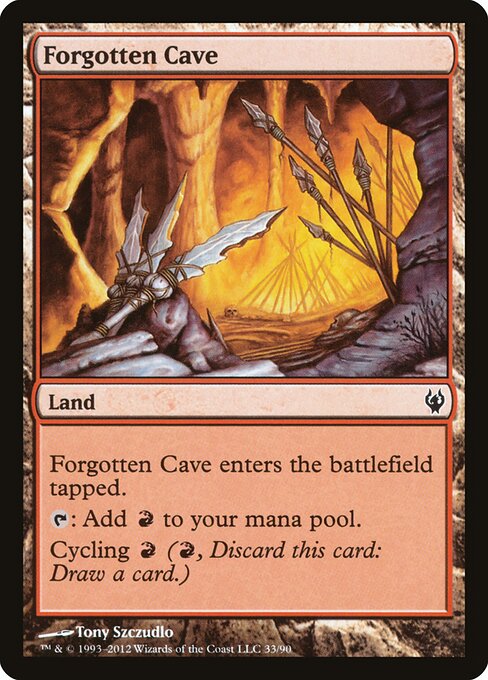 Forgotten Cave — Duel Decks: Izzet vs. Golgari #33, art by Tony Szczudlo