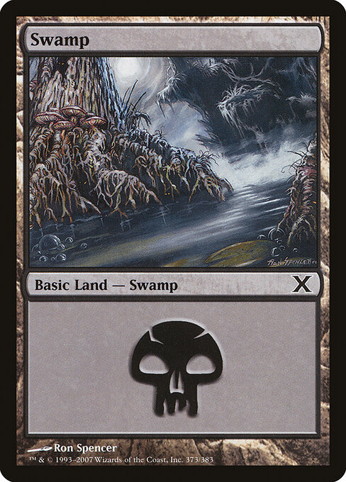 Swamp — Tenth Edition #373, art by Ron Spencer