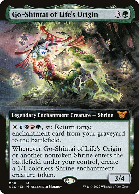 Go-Shintai of Life's Origin — Neon Dynasty Commander #66, art by Alexander Mokhov