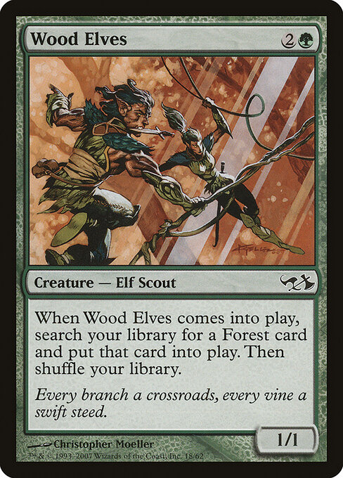 Wood Elves — Duel Decks: Elves vs. Goblins #18, art by Christopher Moeller