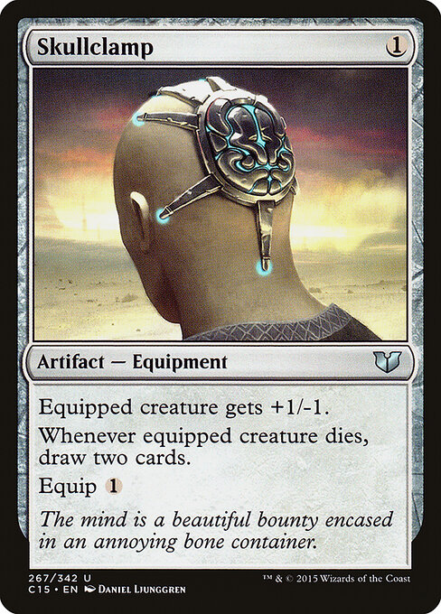 Skullclamp — Commander 2015 #267, art by Daniel Ljunggren