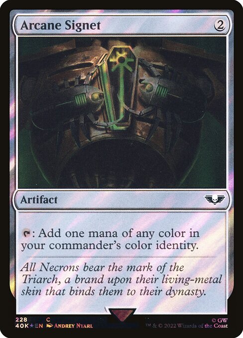 Arcane Signet — Warhammer 40,000 Commander #228★, art by Andrey Nyarl