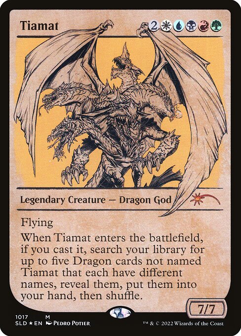 Tiamat — Secret Lair Drop #1017, art by Pedro Potier