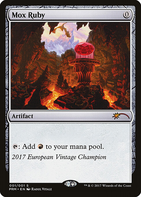 Mox Ruby — Vintage Championship #2017EU, art by Raoul Vitale