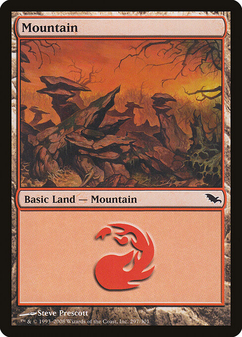 Mountain — Shadowmoor #297, art by Steve Prescott