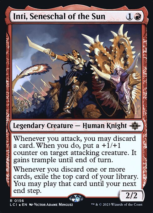 Inti, Seneschal of the Sun — The Lost Caverns of Ixalan Promos #156s, art by Victor Adame Minguez