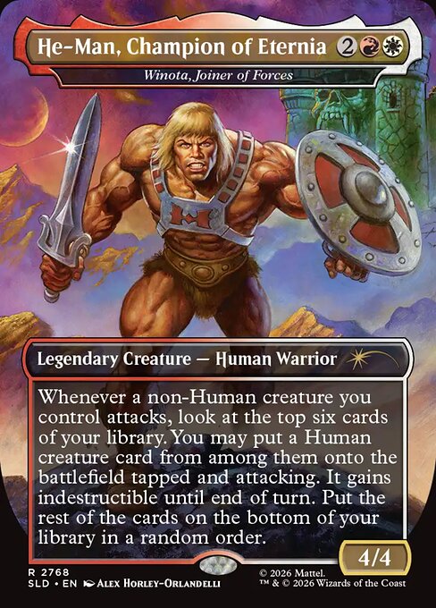 Winota, Joiner of Forces — He-Man, Champion of Eternia — Secret Lair Drop #2768, art by Alex Horley-Orlandelli