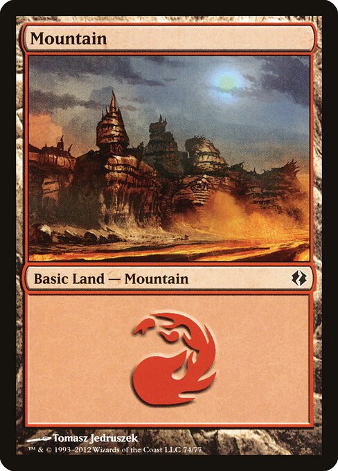 Mountain — Duel Decks: Venser vs. Koth #74, art by Tomasz Jedruszek