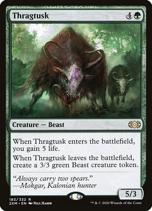 Thragtusk — Double Masters #183, art by Nils Hamm