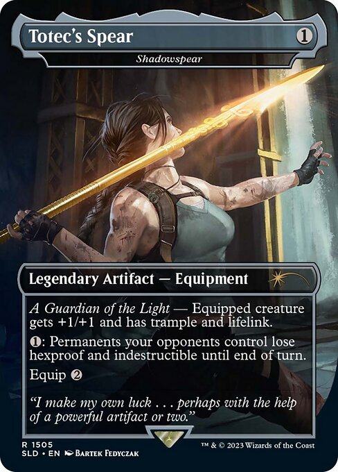 Shadowspear — Totec's Spear — Secret Lair Drop #1505, art by Bartek Fedyczak