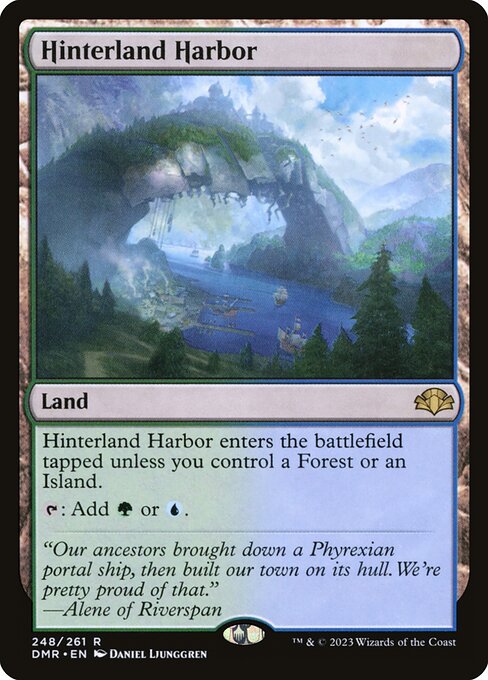 Hinterland Harbor — Dominaria Remastered #248, art by Daniel Ljunggren