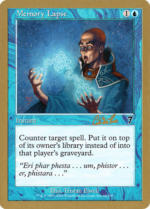 Memory Lapse — World Championship Decks 2002 #cr88, art by Tristan Elwell