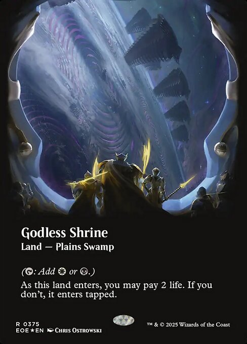 Godless Shrine — Edge of Eternities #375, art by Chris Ostrowski