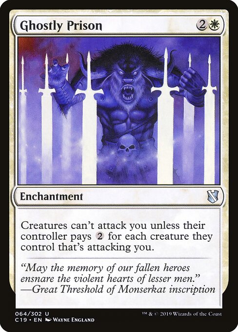 Ghostly Prison — Commander 2019 #64, art by Wayne England