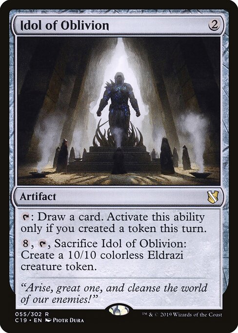Idol of Oblivion — Commander 2019 #55, art by Piotr Dura