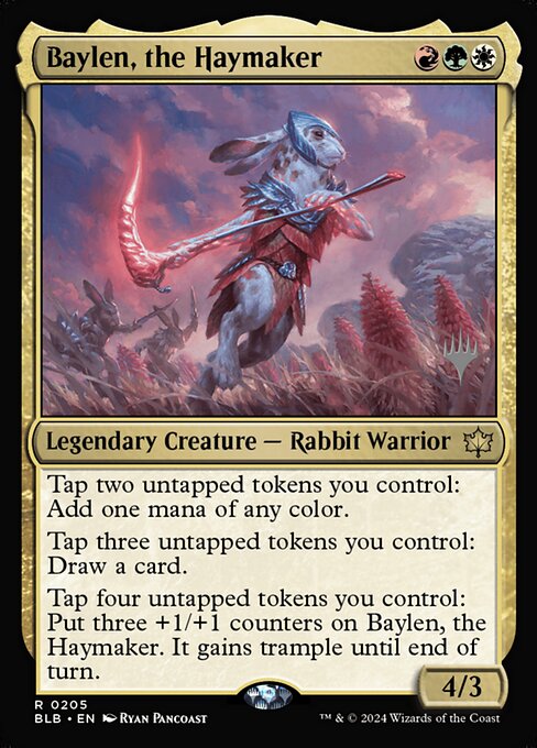 Baylen, the Haymaker — Bloomburrow Promos #205p, art by Ryan Pancoast