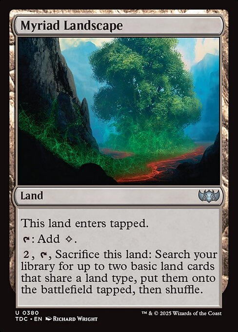 Myriad Landscape — Tarkir: Dragonstorm Commander #380, art by Richard Wright